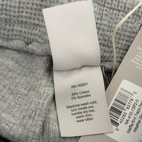 Negative Underwear Waffle Knit Track Pant in Heather Grey, Size X-Small - Picture 10 of 11